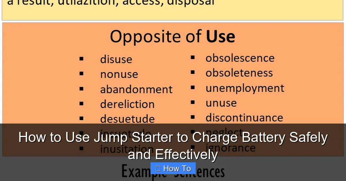 How to Use Jump Starter to Charge Battery Safely and Effectively