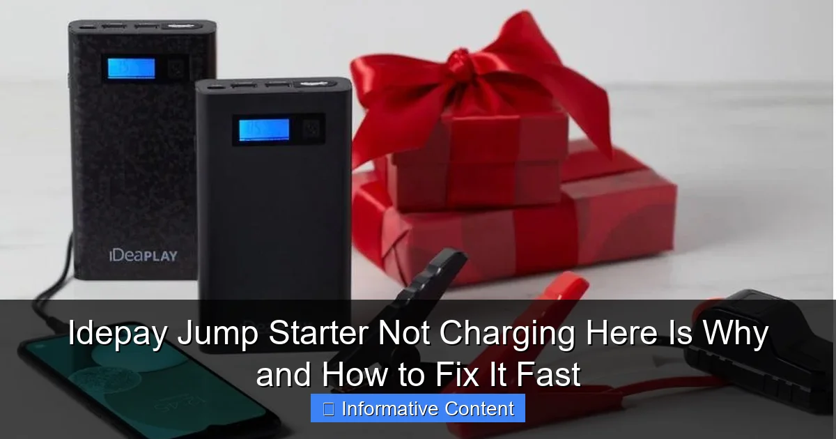Idepay Jump Starter Not Charging Here Is Why and How to Fix It Fast