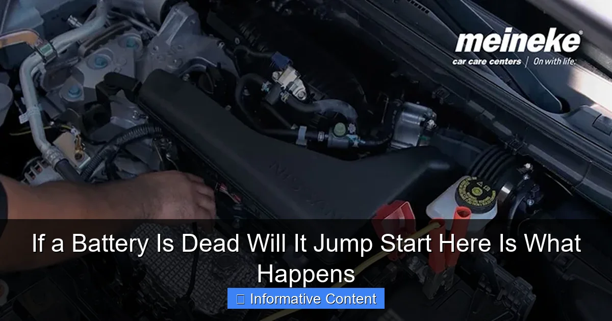 If a Battery Is Dead Will It Jump Start Here Is What Happens