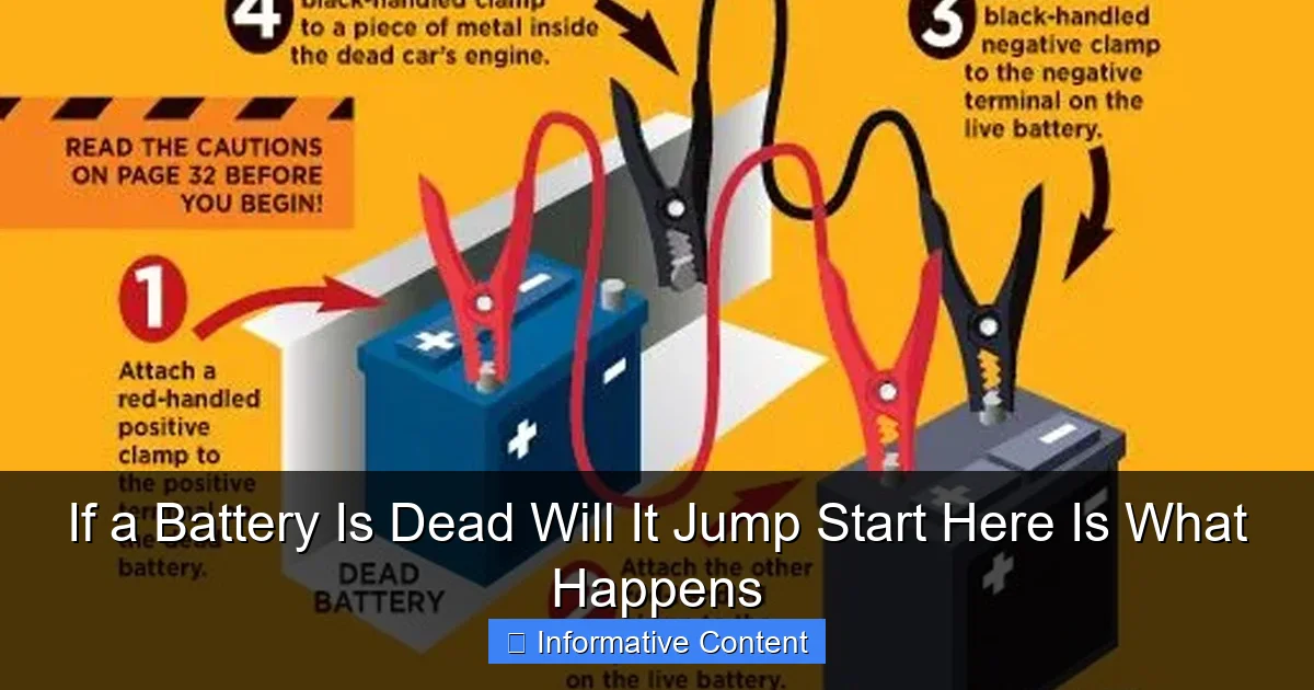 If a Battery Is Dead Will It Jump Start Here Is What Happens