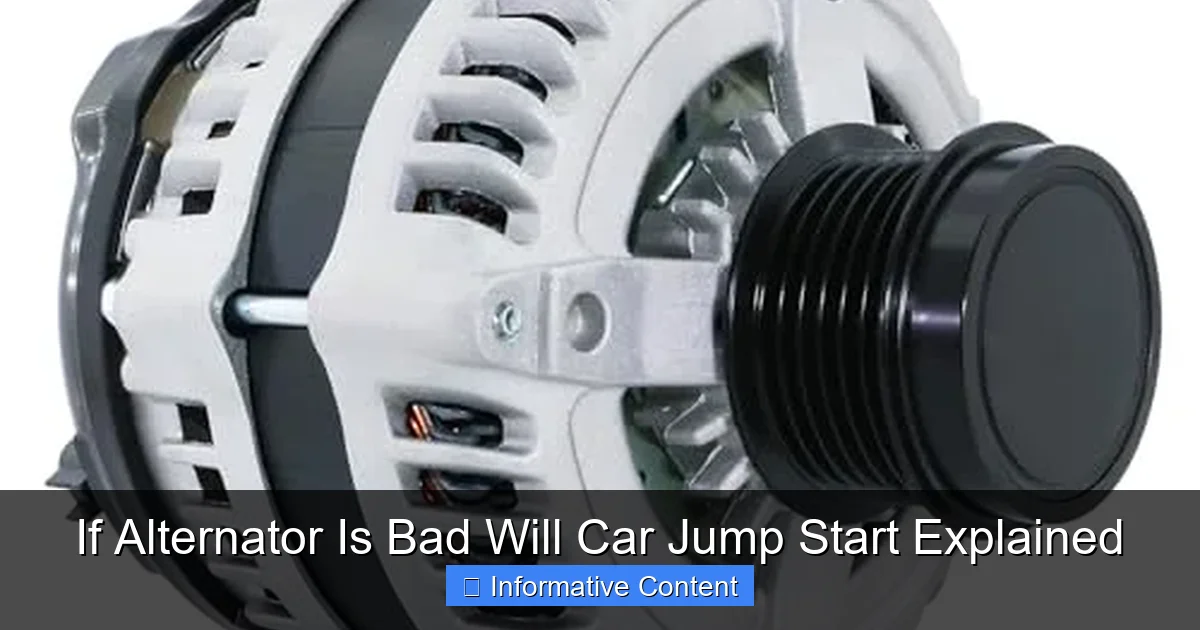 If Alternator Is Bad Will Car Jump Start Explained