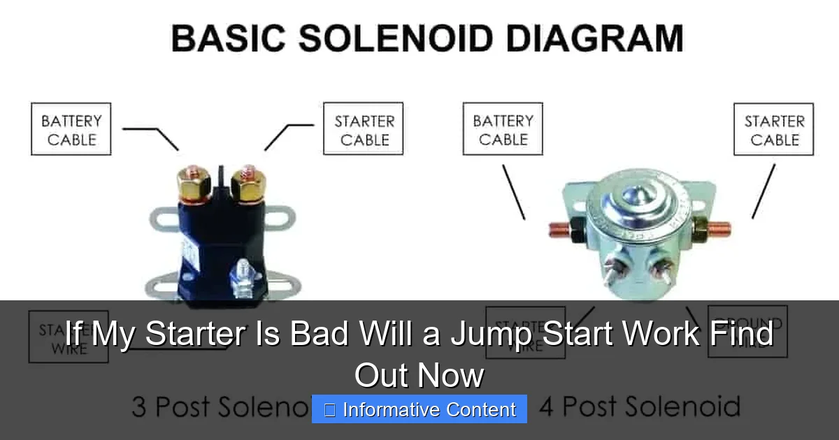 If My Starter Is Bad Will a Jump Start Work Find Out Now