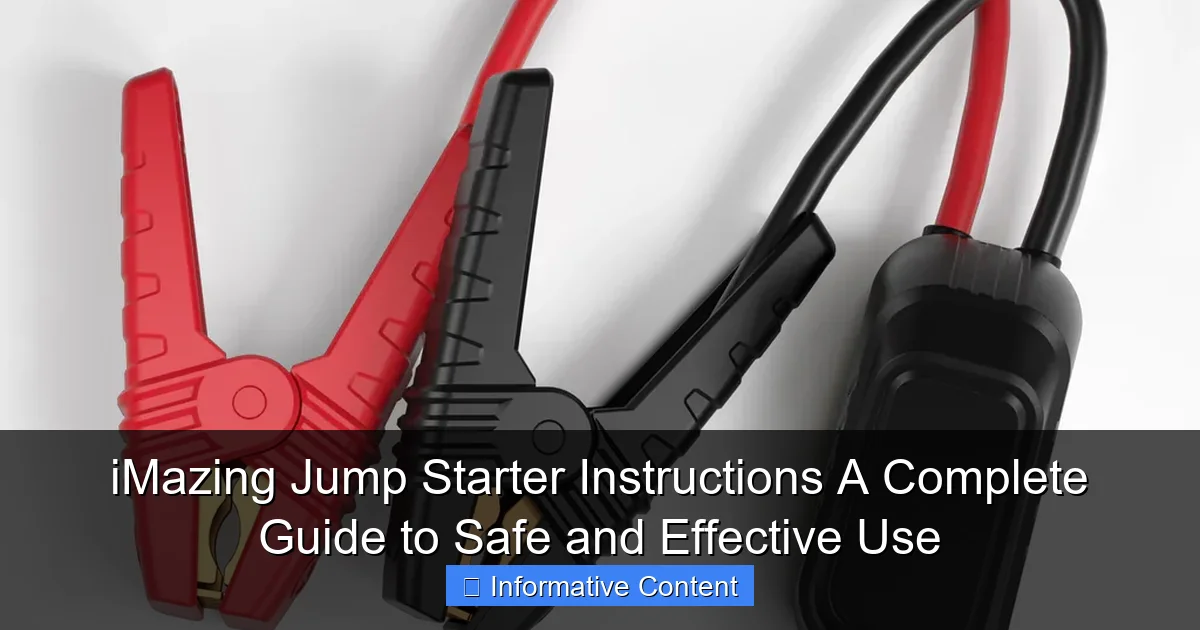 iMazing Jump Starter Instructions A Complete Guide to Safe and Effective Use