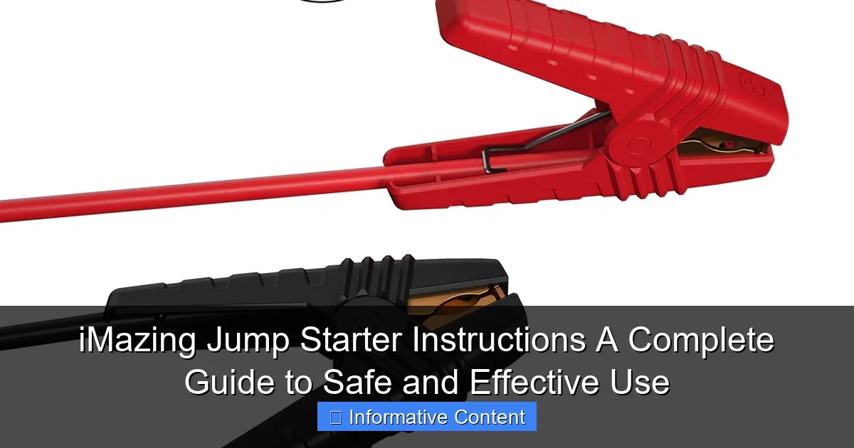 iMazing Jump Starter Instructions A Complete Guide to Safe and Effective Use