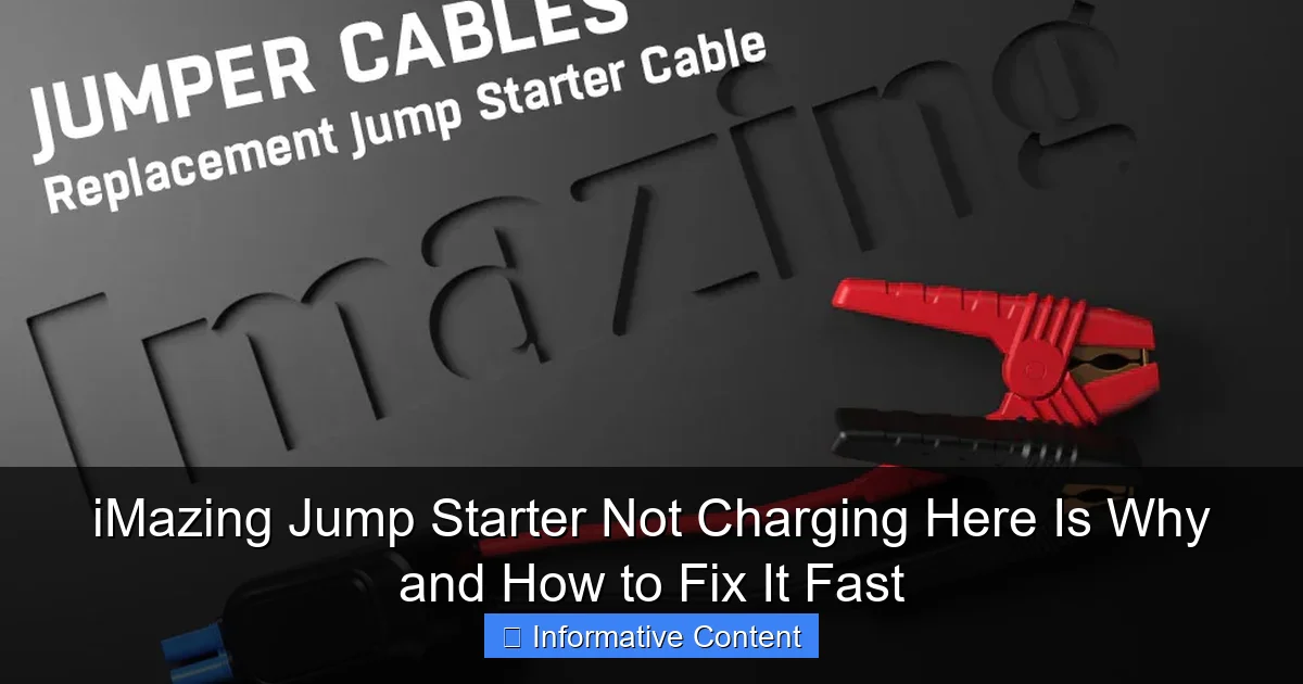 iMazing Jump Starter Not Charging Here Is Why and How to Fix It Fast
