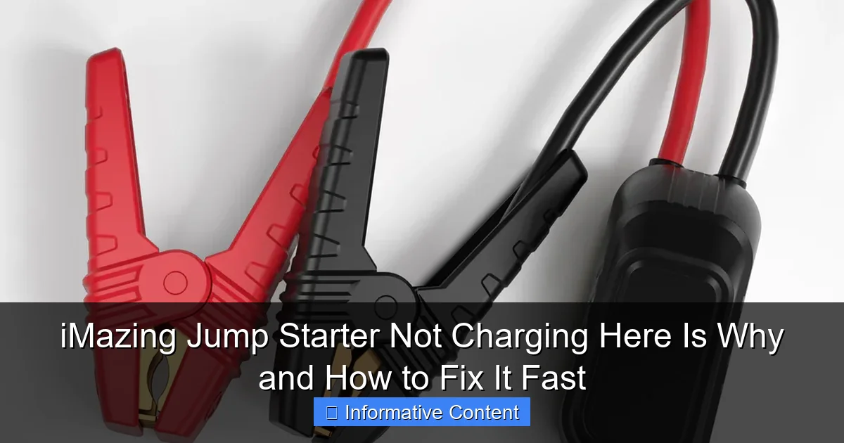 iMazing Jump Starter Not Charging Here Is Why and How to Fix It Fast