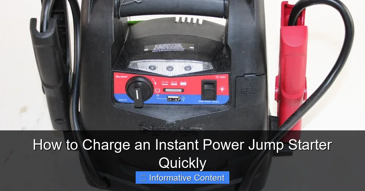 How to Charge an Instant Power Jump Starter Quickly