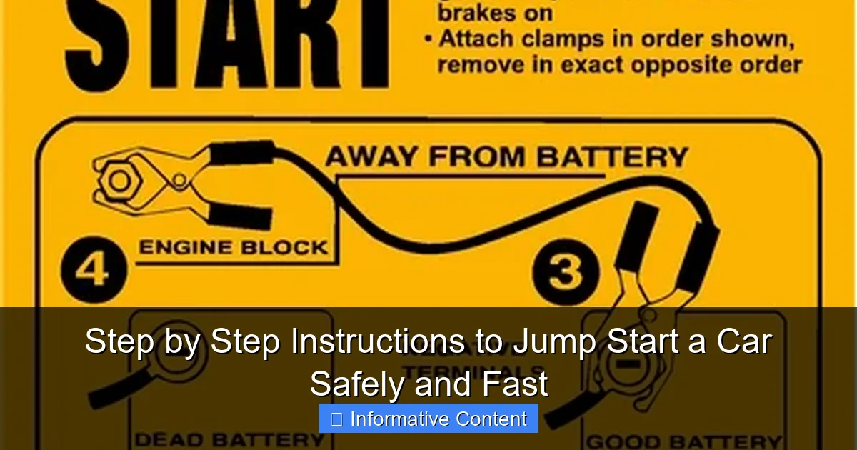 Step by Step Instructions to Jump Start a Car Safely and Fast