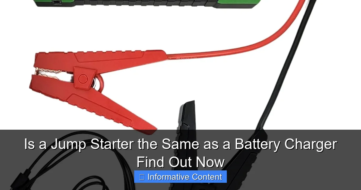 Is a Jump Starter the Same as a Battery Charger Find Out Now