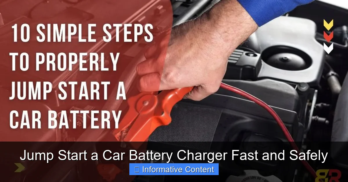 Jump Start a Car Battery Charger Fast and Safely