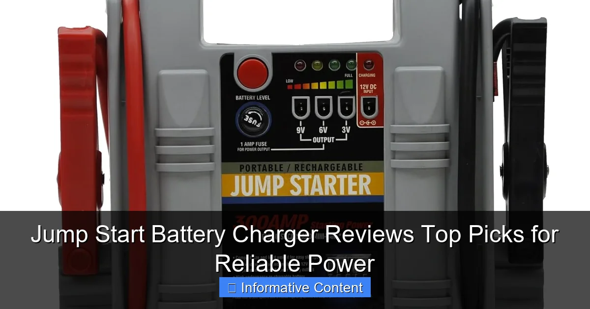 Jump Start Battery Charger Reviews Top Picks for Reliable Power
