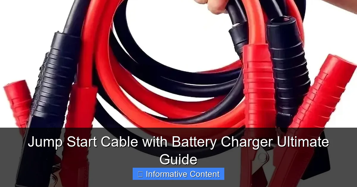 Jump Start Cable with Battery Charger Ultimate Guide