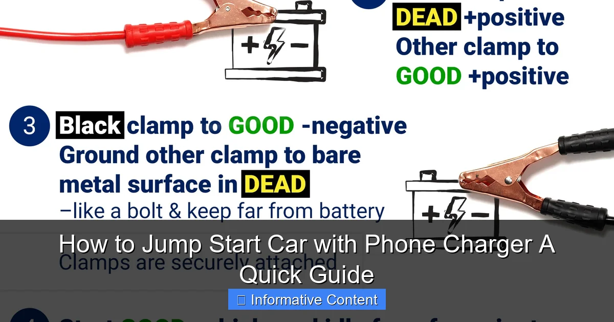 How to Jump Start Car with Phone Charger A Quick Guide