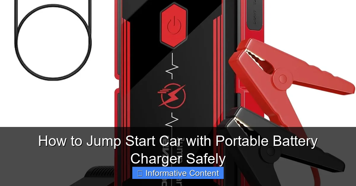How to Jump Start Car with Portable Battery Charger Safely