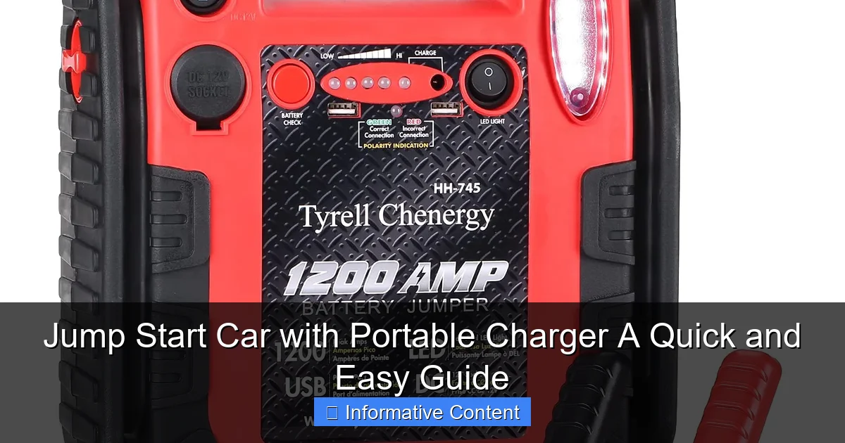 Jump Start Car with Portable Charger A Quick and Easy Guide