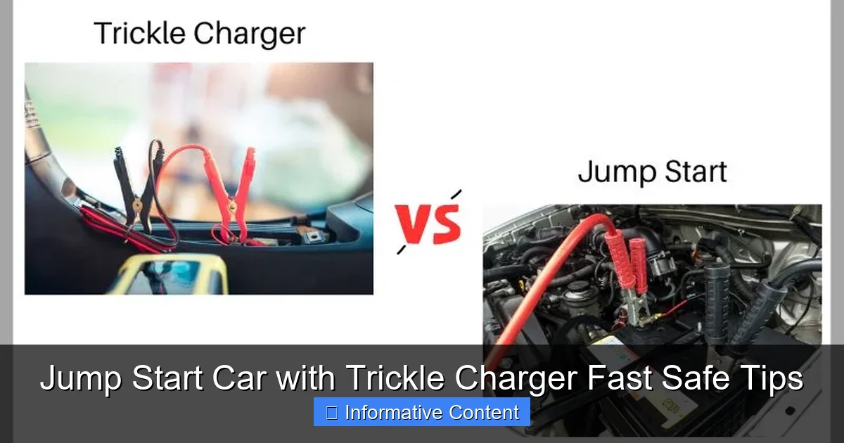Jump Start Car with Trickle Charger Fast Safe Tips