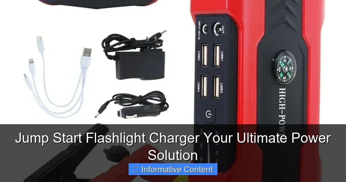 Jump Start Flashlight Charger Your Ultimate Power Solution