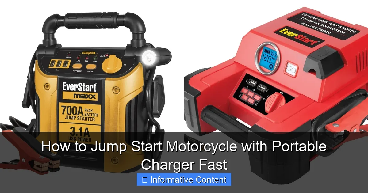 How to Jump Start Motorcycle with Portable Charger Fast