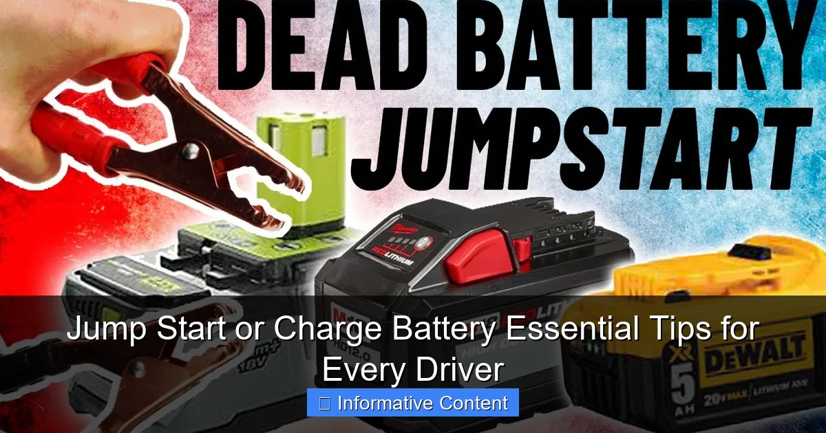 Jump Start or Charge Battery Essential Tips for Every Driver