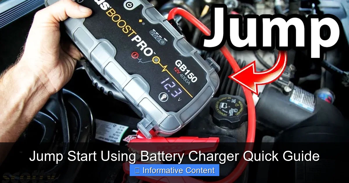 Jump Start Using Battery Charger Quick Guide