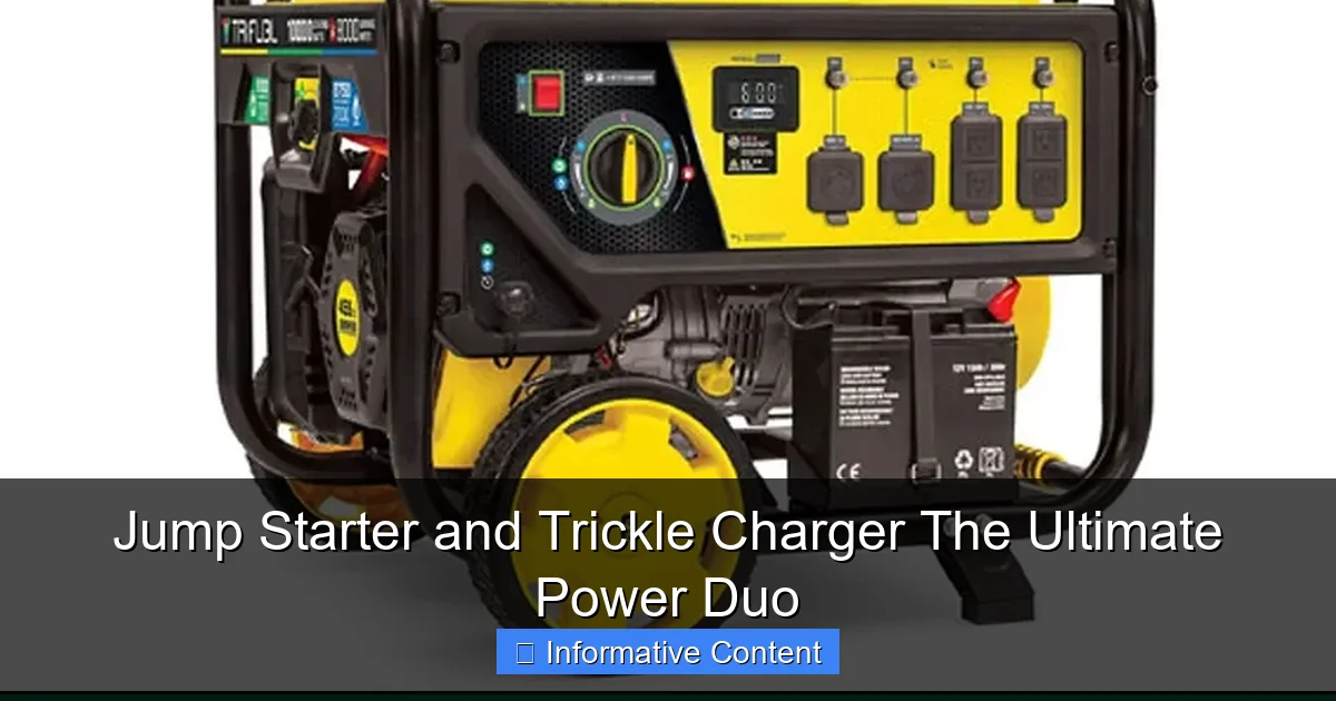 Jump Starter and Trickle Charger The Ultimate Power Duo