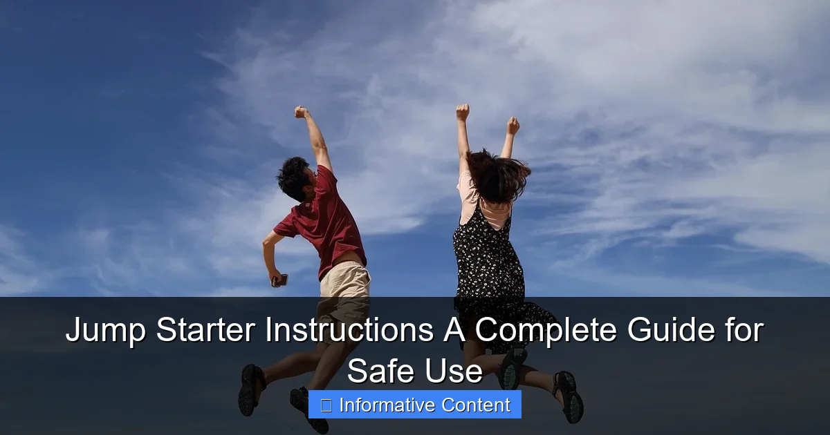 Jump Starter Instructions A Complete Guide for Safe Use