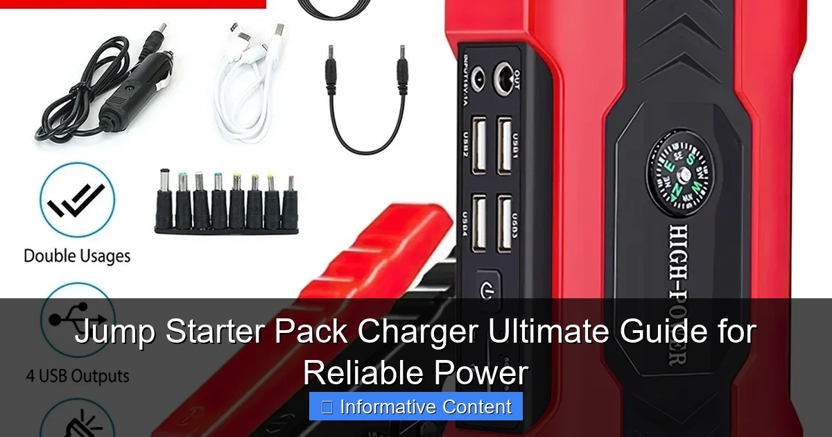 Jump Starter Pack Charger Ultimate Guide for Reliable Power