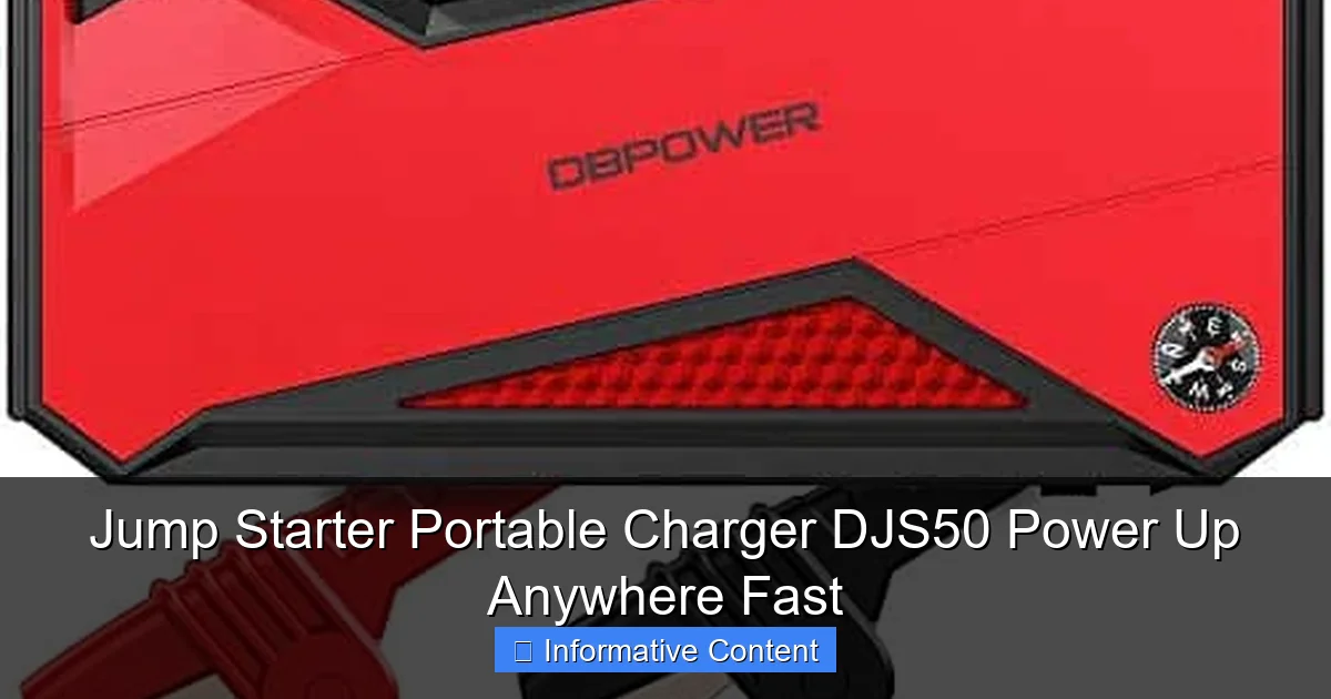 Jump Starter Portable Charger DJS50 Power Up Anywhere Fast