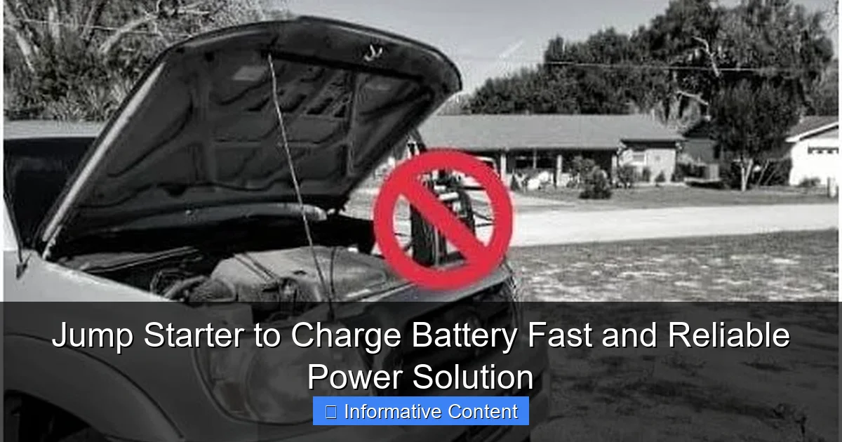 Jump Starter to Charge Battery Fast and Reliable Power Solution
