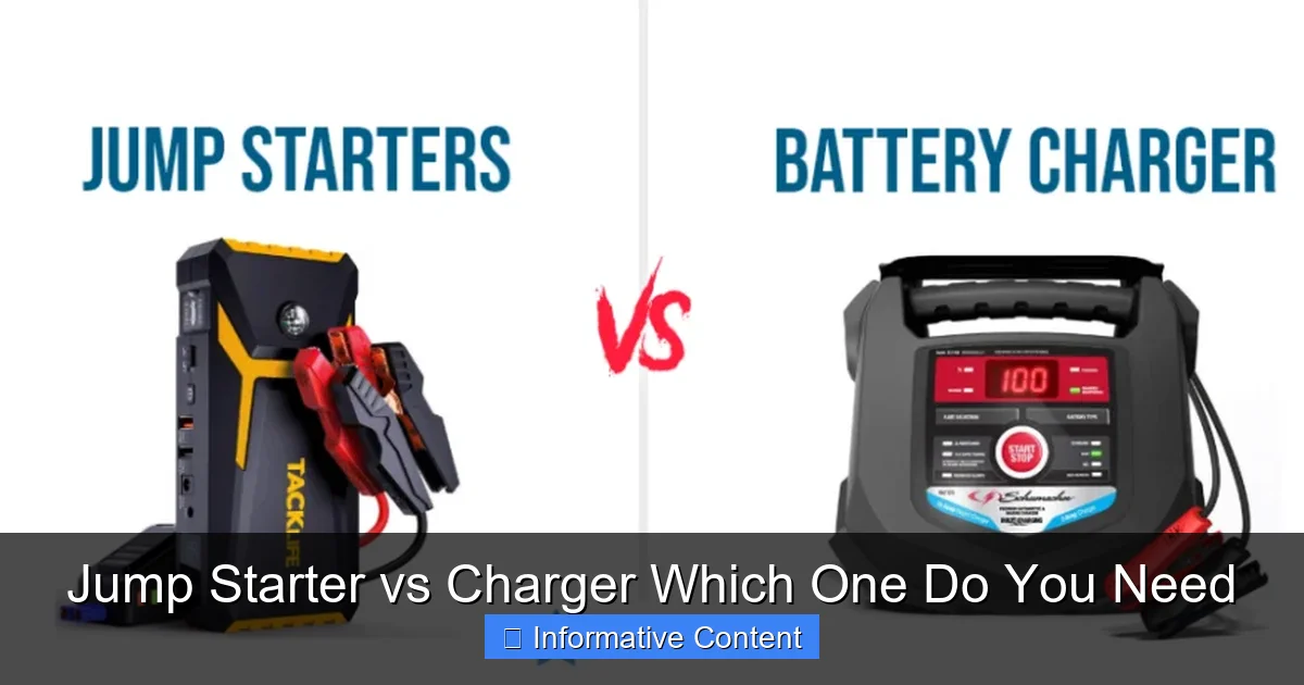 Jump Starter vs Charger Which One Do You Need