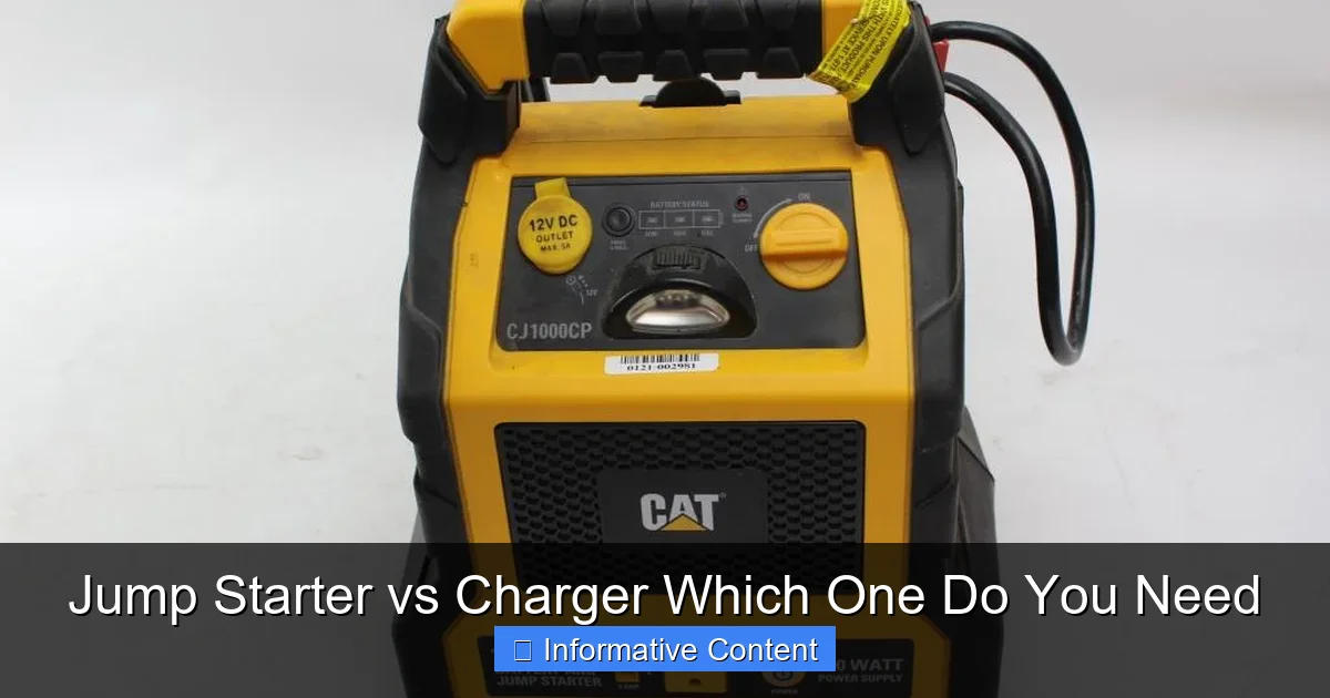 Jump Starter vs Charger Which One Do You Need