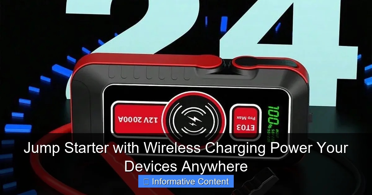 Jump Starter with Wireless Charging Power Your Devices Anywhere