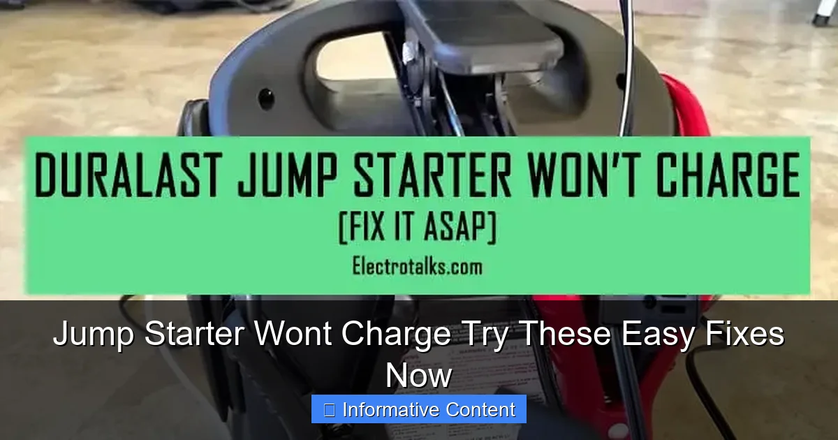 Jump Starter Wont Charge Try These Easy Fixes Now