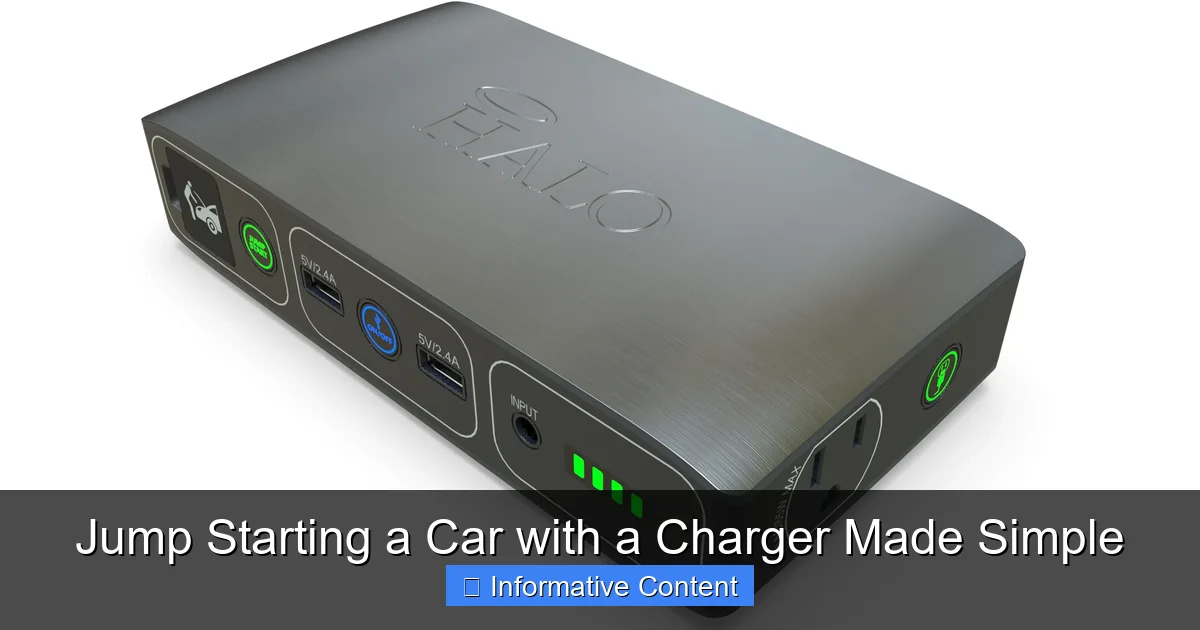 Jump Starting a Car with a Charger Made Simple