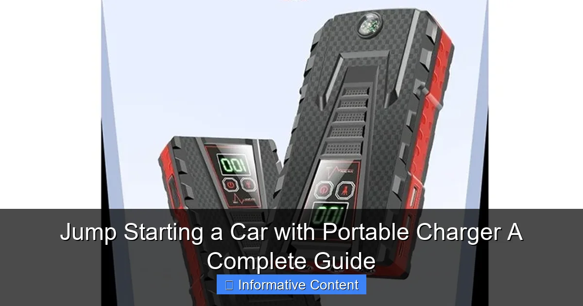 Jump Starting a Car with Portable Charger A Complete Guide