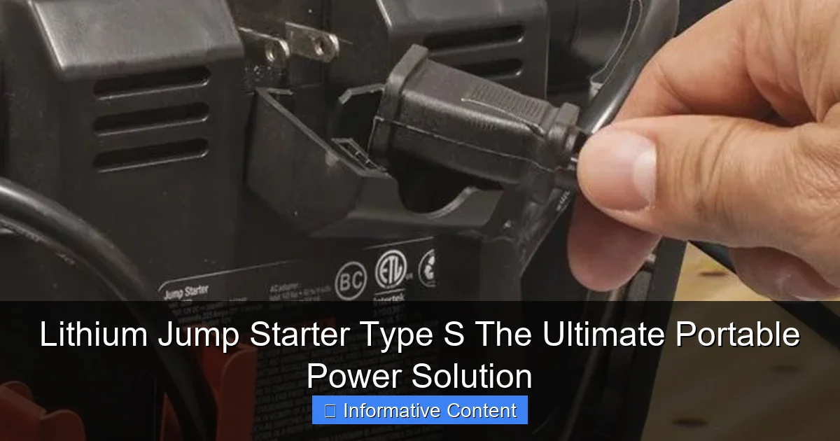 Lithium Jump Starter Type S The Ultimate Portable Power Solution