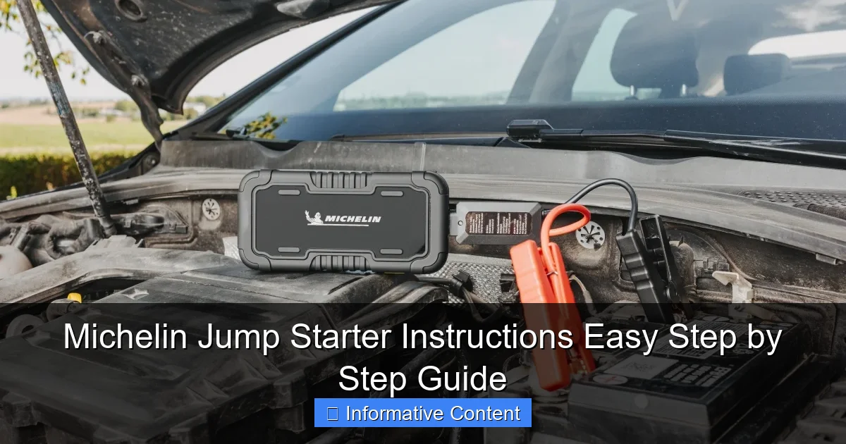 Michelin Jump Starter Instructions Easy Step by Step Guide