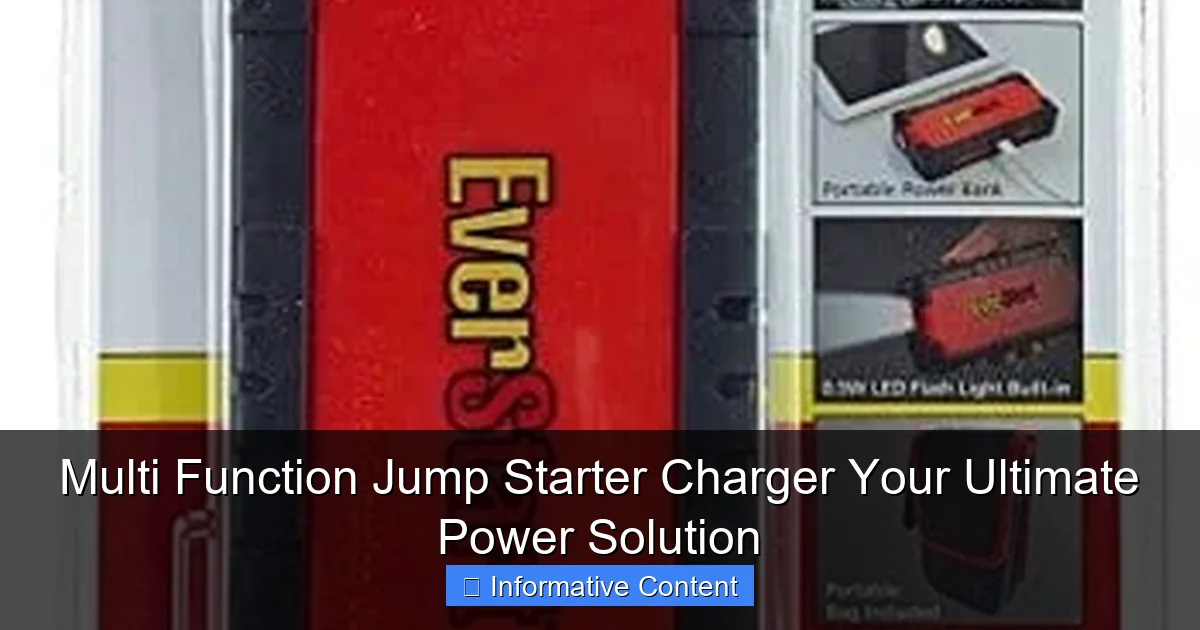 Multi Function Jump Starter Charger Your Ultimate Power Solution