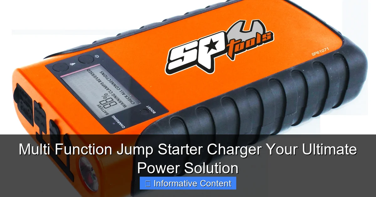 Multi Function Jump Starter Charger Your Ultimate Power Solution