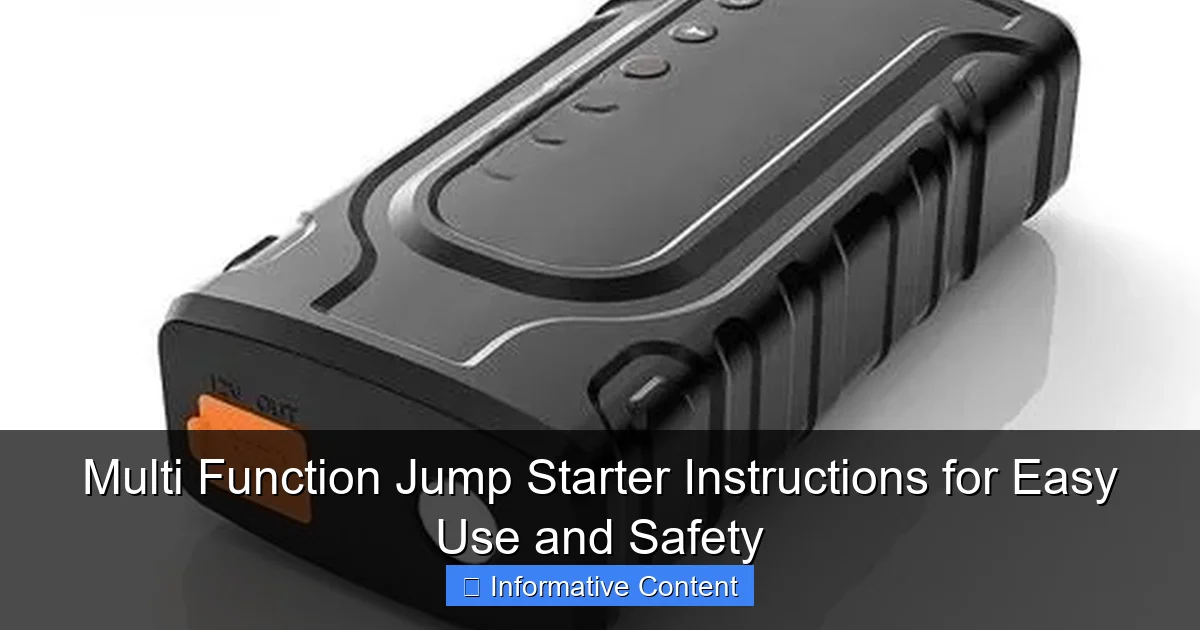 Multi Function Jump Starter Instructions for Easy Use and Safety
