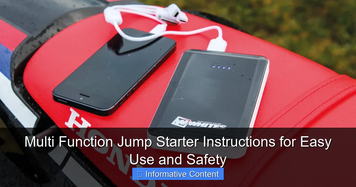 Multi Function Jump Starter Instructions for Easy Use and Safety