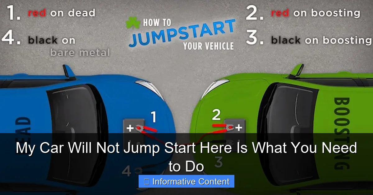 My Car Will Not Jump Start Here Is What You Need to Do