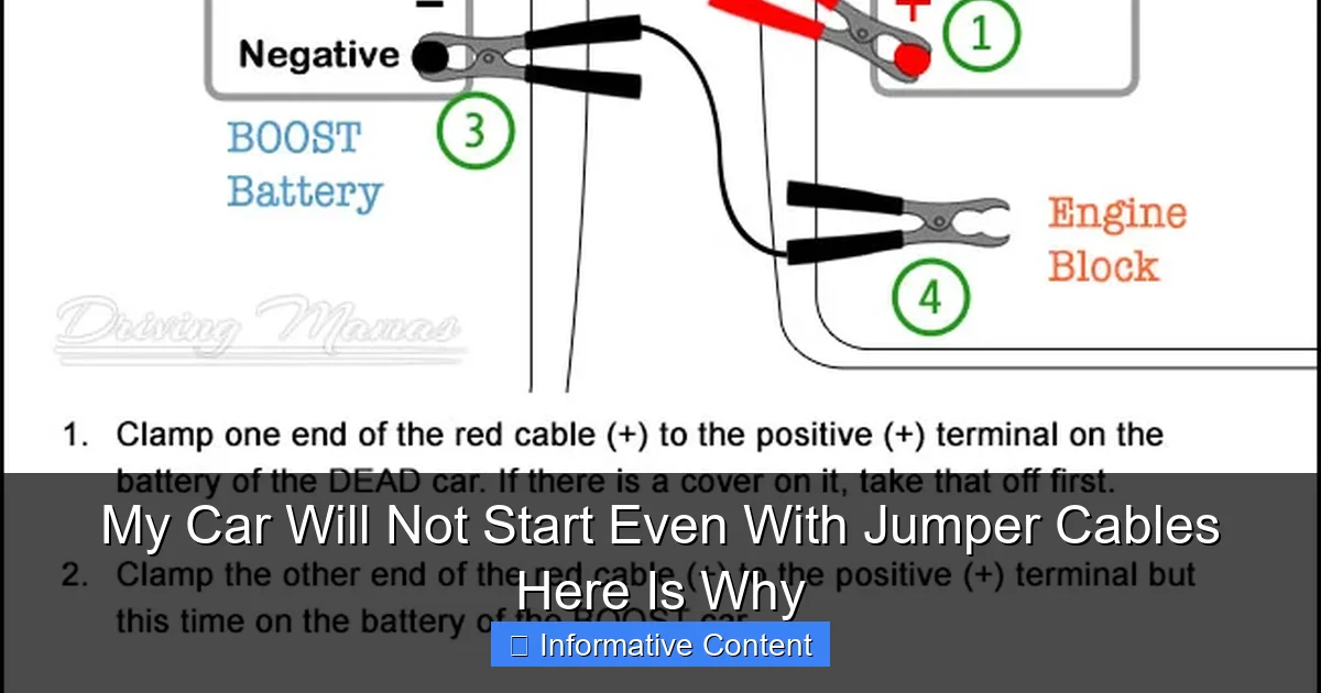 My Car Will Not Start Even With Jumper Cables Here Is Why