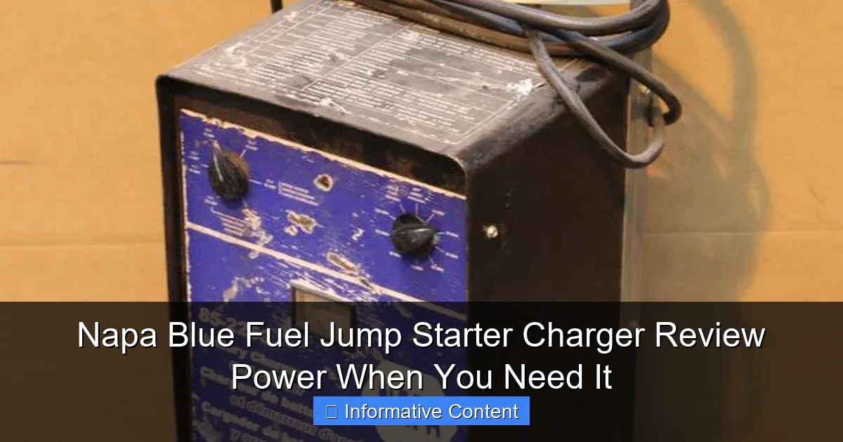 Napa Blue Fuel Jump Starter Charger Review Power When You Need It