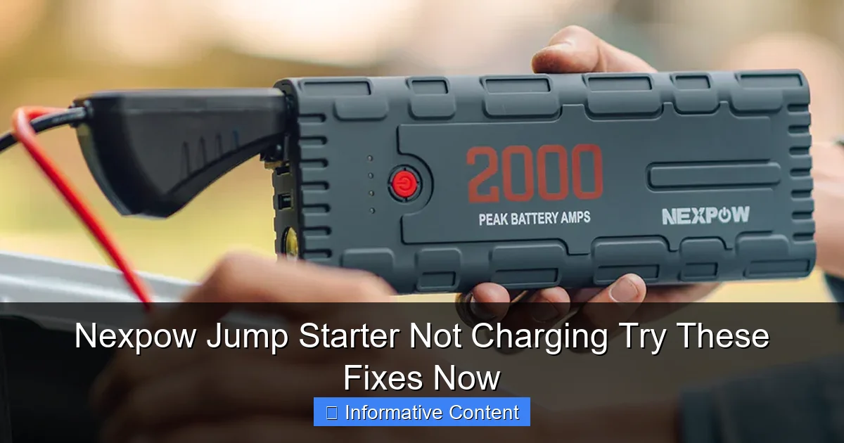 Nexpow Jump Starter Not Charging Try These Fixes Now
