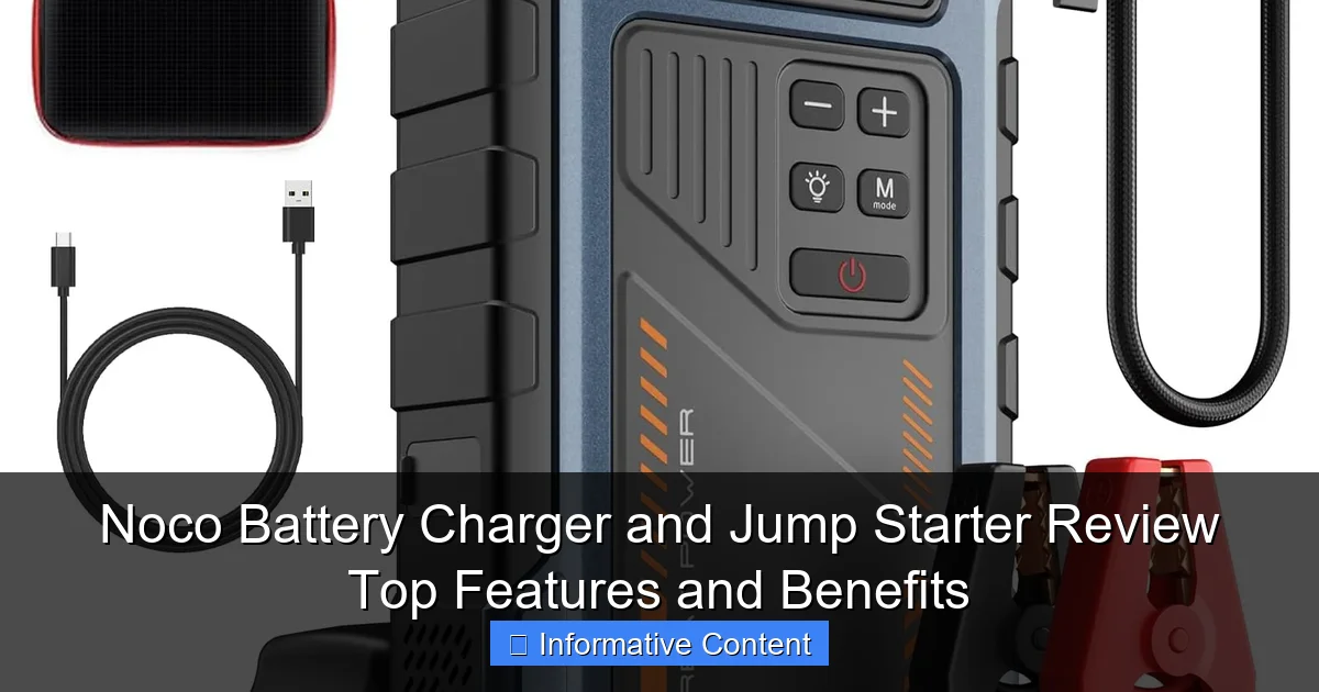 Noco Battery Charger and Jump Starter Review Top Features and Benefits