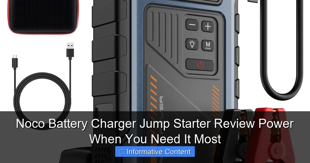 Noco Battery Charger Jump Starter Review Power When You Need It Most