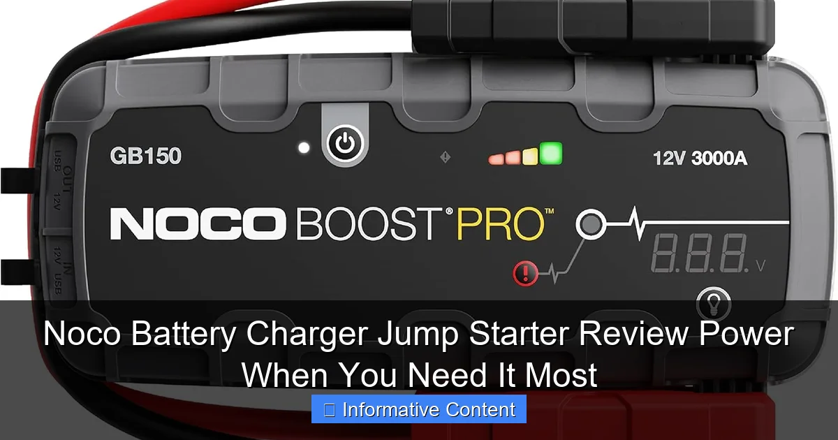 Noco Battery Charger Jump Starter Review Power When You Need It Most