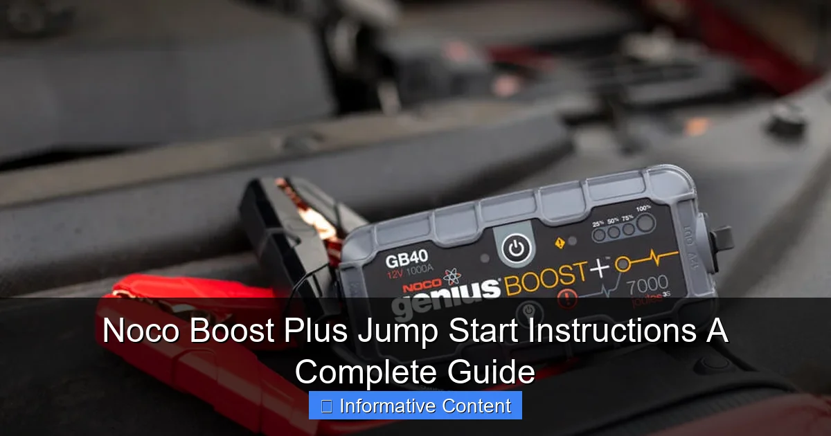 Noco Boost Plus Jump Start Instructions A Complete Guide