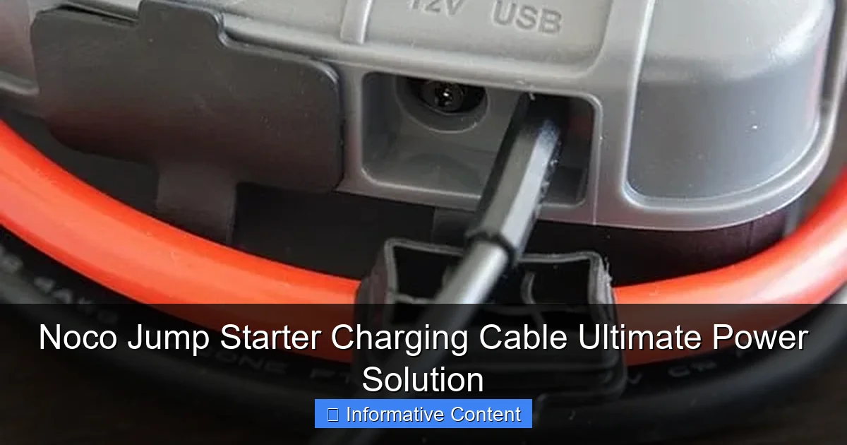 Noco Jump Starter Charging Cable Ultimate Power Solution
